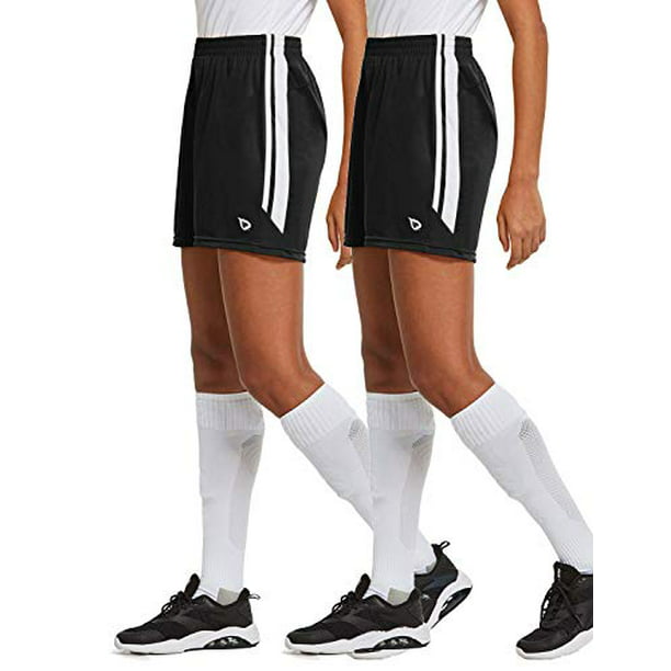 BALEAF Womens 5 Basketball Soccer Lightweight Shorts 2-Pack UPF50 Athletic Sports Training Loose-Fit with Drawstrings 